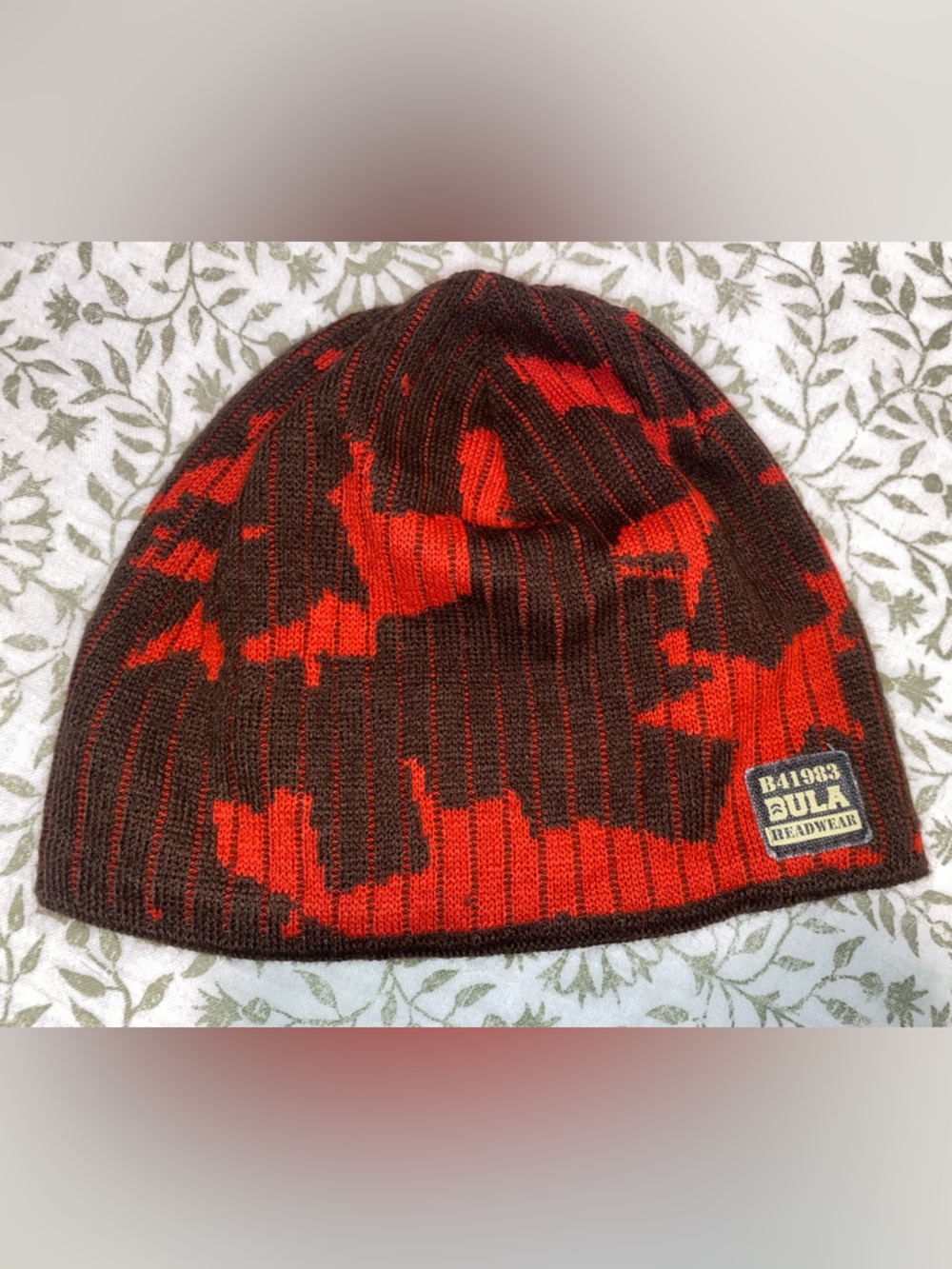 Bula Red &‎ Brown Knit Beanie - Bula Headwear